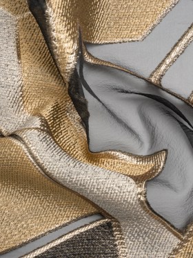 Gold, Silver and Black Metallic Abstractly Geometric Luxury Burnout Brocade Gold, Silver and Black Metallic Abstractly Geometric Luxury Burnout Brocade