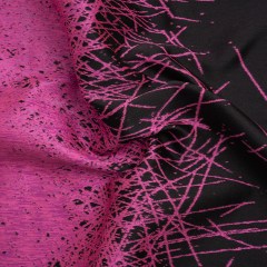 Metallic Magenta and Black Crosshatched Gradient Luxury Brocade Metallic Magenta and Black Crosshatched Gradient Luxury Brocade