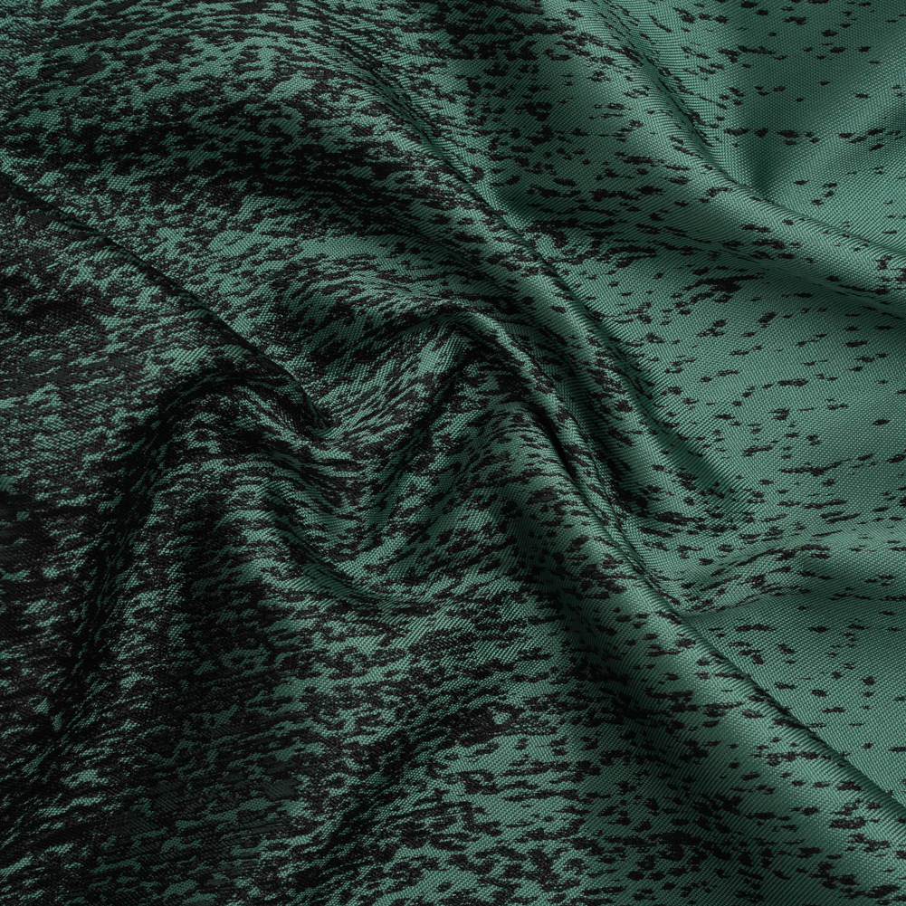 Sea Green and Metallic Black Striated Luxury Brocade Sea Green and Metallic Black Striated Luxury Brocade
