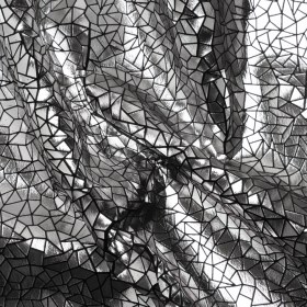 Silver Geometric Crackle Metallic Foiled Chenille Silver Geometric Crackle Metallic Foiled Chenille