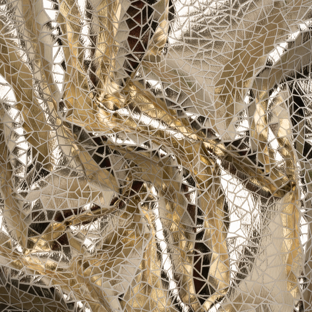 Starlight Geometric Crackle Metallic Foiled Chenille Starlight Geometric Crackle Metallic Foiled Chenille