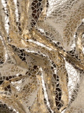 Starlight Geometric Crackle Metallic Foiled Chenille Starlight Geometric Crackle Metallic Foiled Chenille