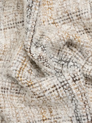 Snow, Brown and Gray Mottled Upholstery Boucle Snow, Brown and Gray Mottled Upholstery Boucle