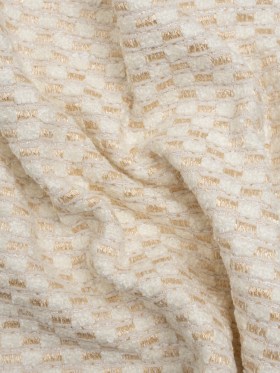 Pearl and White Luminous Checks Upholstery Boucle Pearl and White Luminous Checks Upholstery Boucle