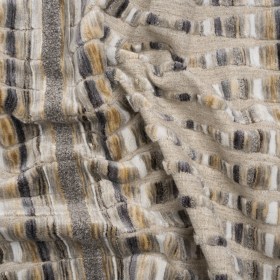 Sandstone Stripes and Plush Velvet Undulating Lines Upholstery Woven Sandstone Stripes and Plush Velvet Undulating Lines Upholstery Woven