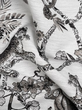 Black Diamond Exotic Pets and Flowers Upholstery Jacquard Black Diamond Exotic Pets and Flowers Upholstery Jacquard