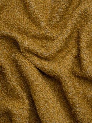 Mustard Fluffy Upholstery Boucle Mustard Fluffy Upholstery Boucle
