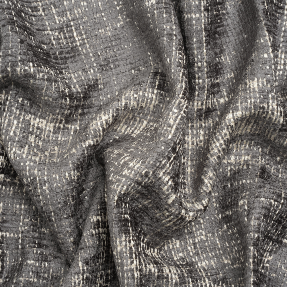Graphite Distressed Look Chenille Upholstery Woven Graphite Distressed Look Chenille Upholstery Woven