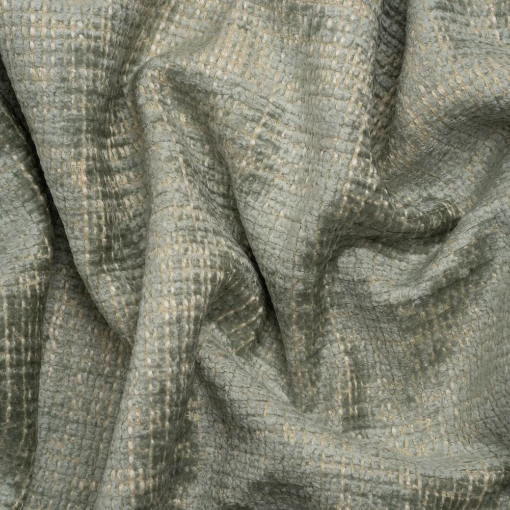 Mist Distressed Look Chenille Upholstery Woven Mist Distressed Look Chenille Upholstery Woven
