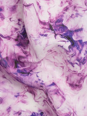 Purple and Ultramarine Marbled Medium Weight Linen Woven Purple and Ultramarine Marbled Medium Weight Linen Woven