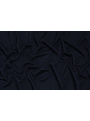 Polyester and Viscose Pique Knit – Dark Navy – Deadstock Polyester and Viscose Pique Knit – Dark Navy – Deadstock