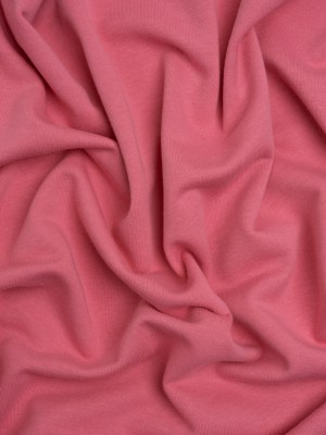 Cotton and Polyester French Terry – Rose Pink – Deadstock Cotton and Polyester French Terry – Rose Pink – Deadstock