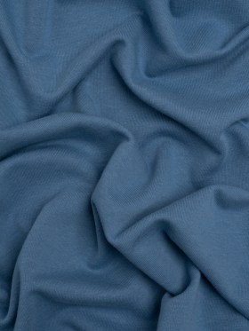 Cotton and Polyester French Terry – Ocean Blue – Deadstock Cotton and Polyester French Terry – Ocean Blue – Deadstock