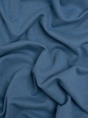 Cotton and Polyester French Terry – Ocean Blue – Deadstock Cotton and Polyester French Terry – Ocean Blue – Deadstock