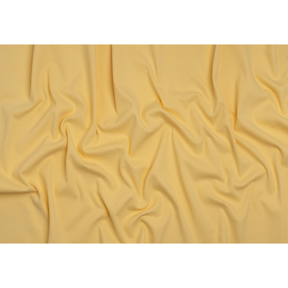Stretch Cotton 2×2 Rib Knit – Mellow Yellow – Deadstock Stretch Cotton 2×2 Rib Knit – Mellow Yellow – Deadstock