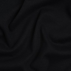 Stretch Cotton 2×2 Rib Knit – Black – Deadstock Stretch Cotton 2×2 Rib Knit – Black – Deadstock