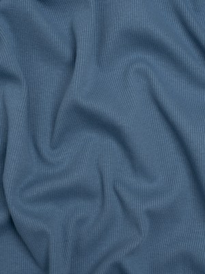 Stretch Cotton 2×2 Rib Knit – Country Blue – Deadstock Stretch Cotton 2×2 Rib Knit – Country Blue – Deadstock