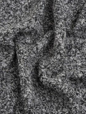Black and White Tweedy Wool Blend Boucle Black and White Tweedy Wool Blend Boucle
