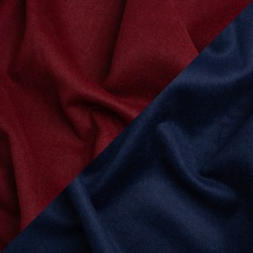 Navy and Wine Red Brushed Wool Blend Twill Double Cloth Coating Navy and Wine Red Brushed Wool Blend Twill Double Cloth Coating
