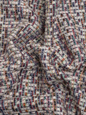 White and Rainbow Acrylic Tweed White and Rainbow Acrylic Tweed