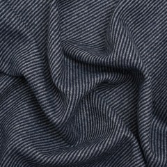 Dark Blue and Gray Diagonal Stripes Blended Wool Twill Dark Blue and Gray Diagonal Stripes Blended Wool Twill