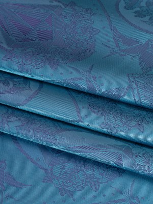Gems and Doves Jacquard Lining – Aqua and Purple Bi-Color Gems and Doves Jacquard Lining – Aqua and Purple Bi-Color