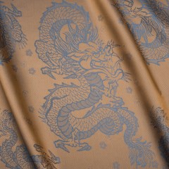 Dragons Jacquard Lining – Blue and Beige Bi-Color – Thalia Collection Dragons Jacquard Lining – Blue and Beige Bi-Color – Thalia Collection