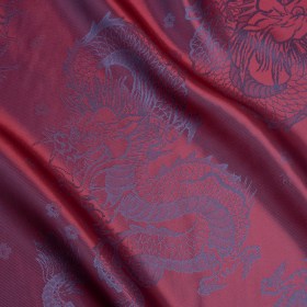 Dragons Jacquard Lining – Wine and Blue Bi-Color Dragons Jacquard Lining – Wine and Blue Bi-Color