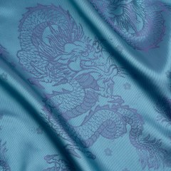Dragons Jacquard Lining – Aqua and Purple Bi-Color Dragons Jacquard Lining – Aqua and Purple Bi-Color