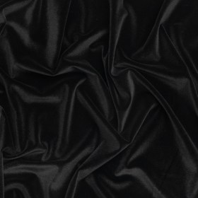 Stretch Polyester Velour – Black – Deadstock Stretch Polyester Velour – Black – Deadstock
