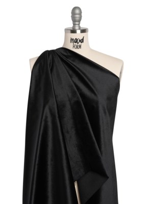 Polyester Velvet – Black – Deadstock Polyester Velvet – Black – Deadstock