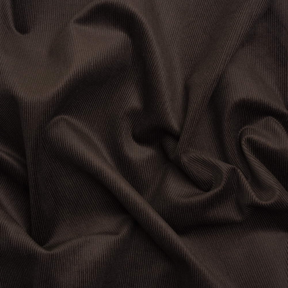 Coolmax Poly Cotton Corduroy, Moisture Wicking – Brown Torte – Deadstock Coolmax Poly Cotton Corduroy, Moisture Wicking – Brown Torte – Deadstock