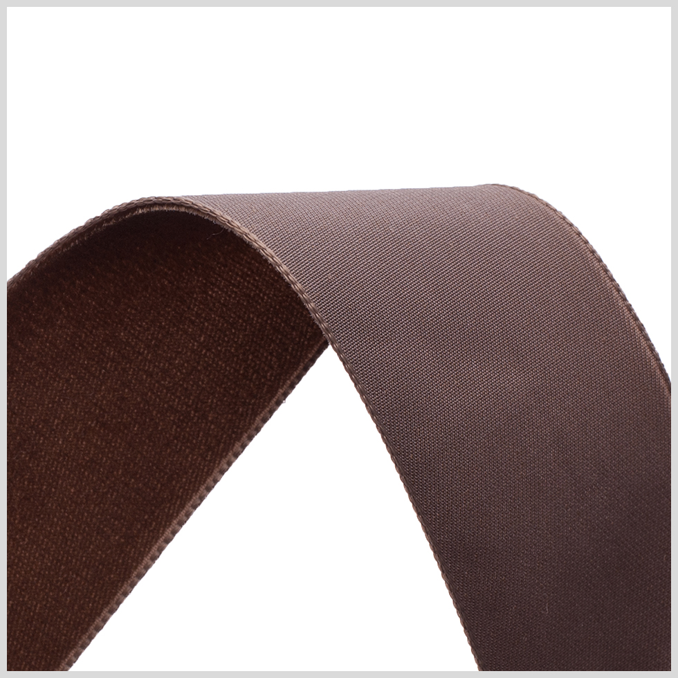 1.375" Brown Nylon Velvet Ribbon