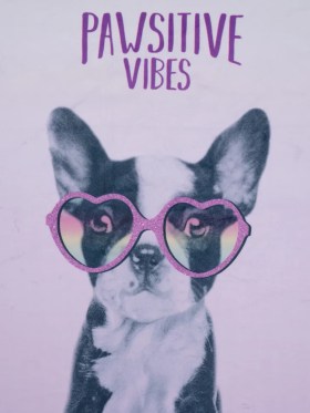 Recycled Polyester Minky Panel – Lavender and White Pawsitive Vibes Dogs on Ombre – Deadstock Recycled Polyester Minky Panel – Lavender and White Pawsitive Vibes Dogs on Ombre – Deadstock