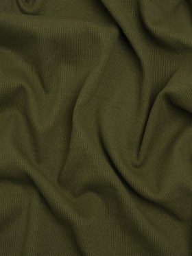 Stretch Cotton 2×2 Rib Knit – Olive Green – Deadstock Stretch Cotton 2×2 Rib Knit – Olive Green – Deadstock