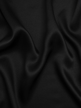 Double-Face Silk Charmeuse 36mm – Black Double-Face Silk Charmeuse 36mm – Black