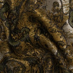 Flowers and Curls Luxury Brocade – Metallic Gold, Black and Silver Flowers and Curls Luxury Brocade – Metallic Gold, Black and Silver