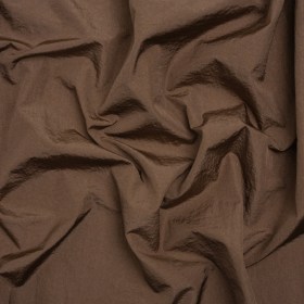 Crinkled Nylon Taffeta – Deep Taupe – Deadstock Crinkled Nylon Taffeta – Deep Taupe – Deadstock