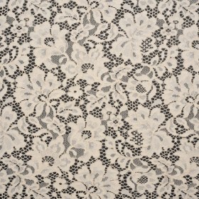Floral Corded Lace – Cream – Deadstock Floral Corded Lace – Cream – Deadstock