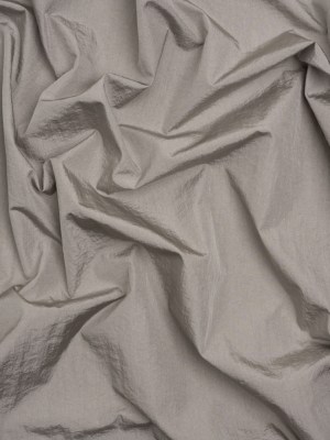 Crinkled Nylon Taffeta – Ash Gray – Deadstock Crinkled Nylon Taffeta – Ash Gray – Deadstock