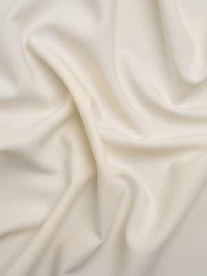 Stretch Polyester and Viscose Pique – Ivory – Deadstock Stretch Polyester and Viscose Pique – Ivory – Deadstock