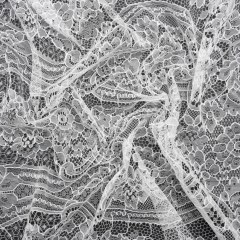 Re-Embroidered Chantilly Lace – White Ornate Floral Re-Embroidered Chantilly Lace – White Ornate Floral