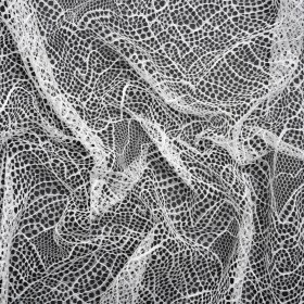Re-Embroidered Lace – White Abstract Net Re-Embroidered Lace – White Abstract Net