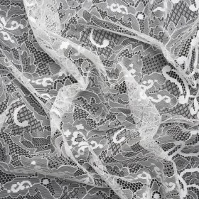 Chantilly Lace – White Overgrown Florals Chantilly Lace – White Overgrown Florals