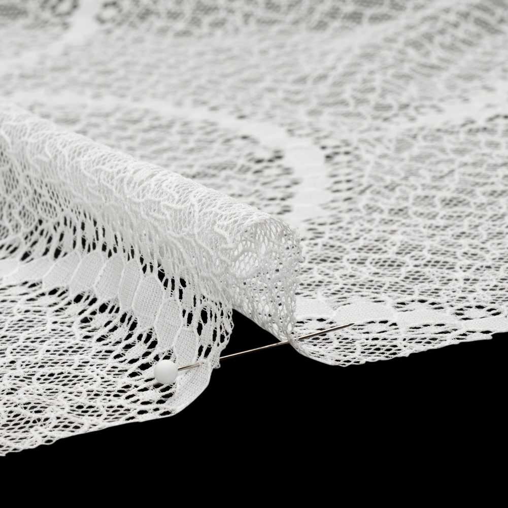 Chantilly Lace - White Floral and Scallops