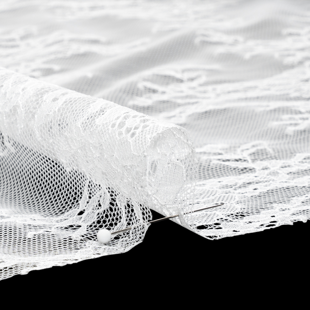 Chantilly Lace - Lustrous White Delicate Florals