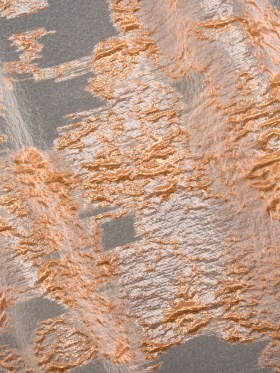 Metallic Burnout Luxury Brocade – Peachy Orange Abstract Metallic Burnout Luxury Brocade – Peachy Orange Abstract