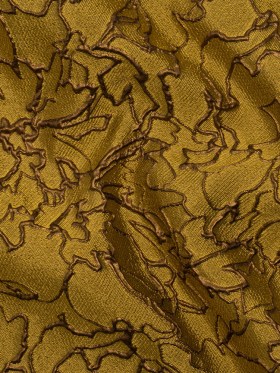 Metallic Luxury Brocade – Gold and Bronze Floral Outlines Metallic Luxury Brocade – Gold and Bronze Floral Outlines