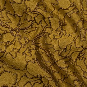 Metallic Luxury Brocade – Gold and Bronze Floral Outlines Metallic Luxury Brocade – Gold and Bronze Floral Outlines