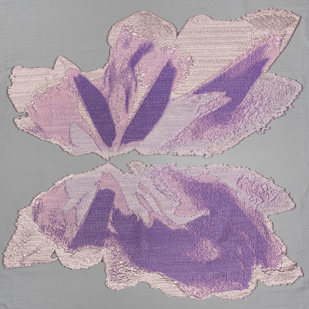 Metallic Luxury Burnout Brocade Panel – Purple, Orchid and Silver Ikat Butterfly Wings Metallic Luxury Burnout Brocade Panel – Purple, Orchid and Silver Ikat Butterfly Wings